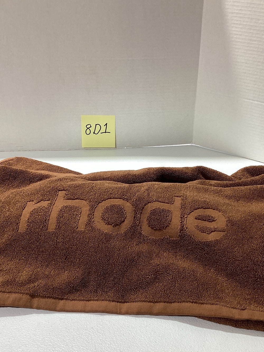 RHODE Chestnut Brown Plush Bath Towel with Embossed Logo